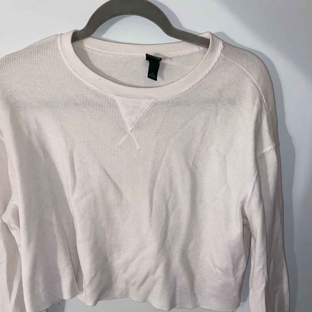 White ribbed long sleeve